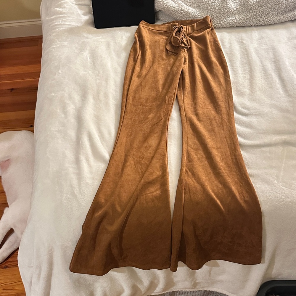 Bear Dance Brown Wide-Leg Pants